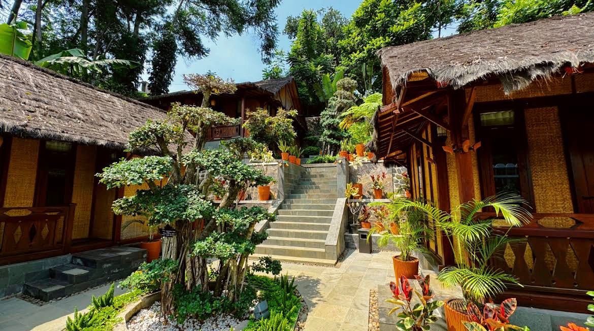 Area cottage dan taman resort